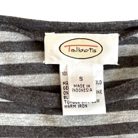 Talbots Striped Crew Neck Long Sleeve Top - Picture 5 of 10